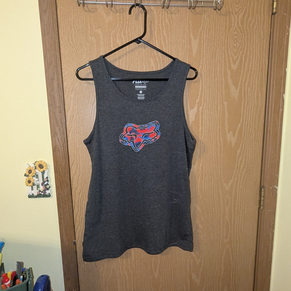 Fox Training Gray Crewneck Men's Tank Medium